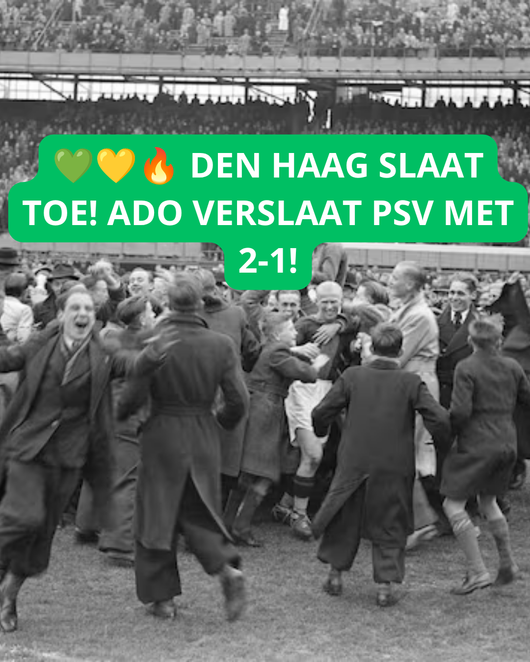ADO stunt tegen PSV: Haagse vreugde na late winnende treffer