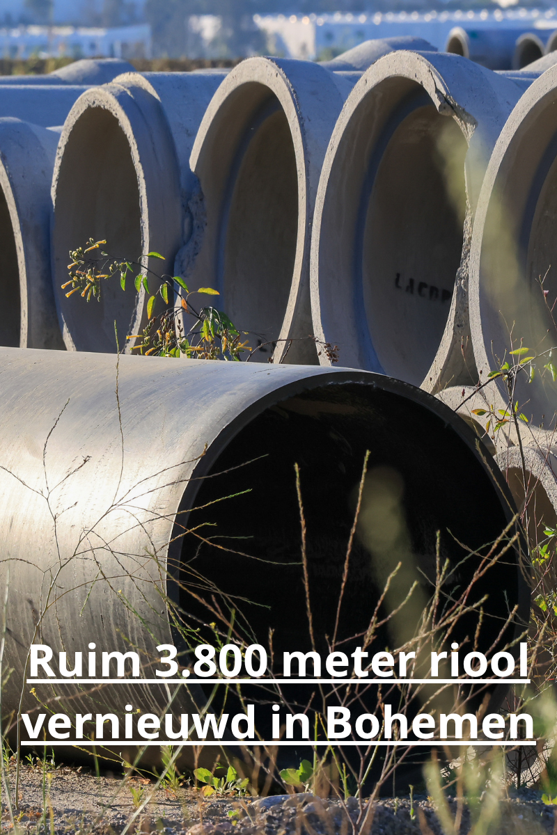 Ruim 3.800 meter riool vernieuwd in Bohemen